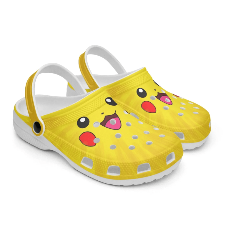 adults lovely pokemon pikachu yellow unisex clogs size 10 easy to take on and take off 8tvwp