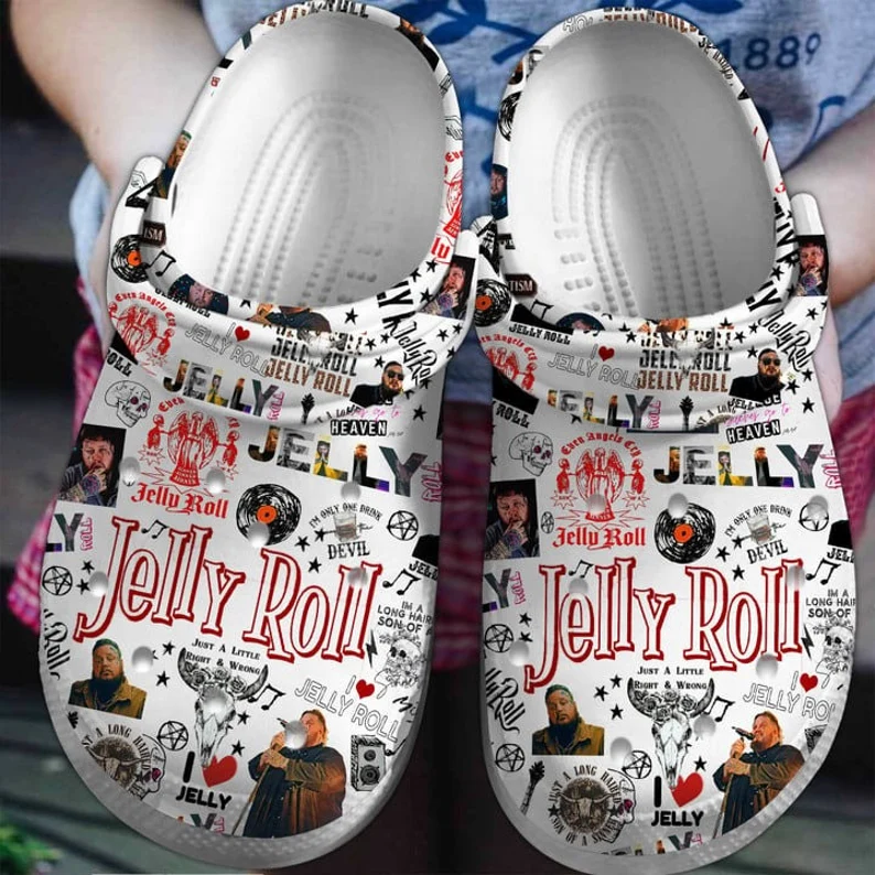 adults non slip and lightweight singer jelly roll music clogs perfect for fans pwuig