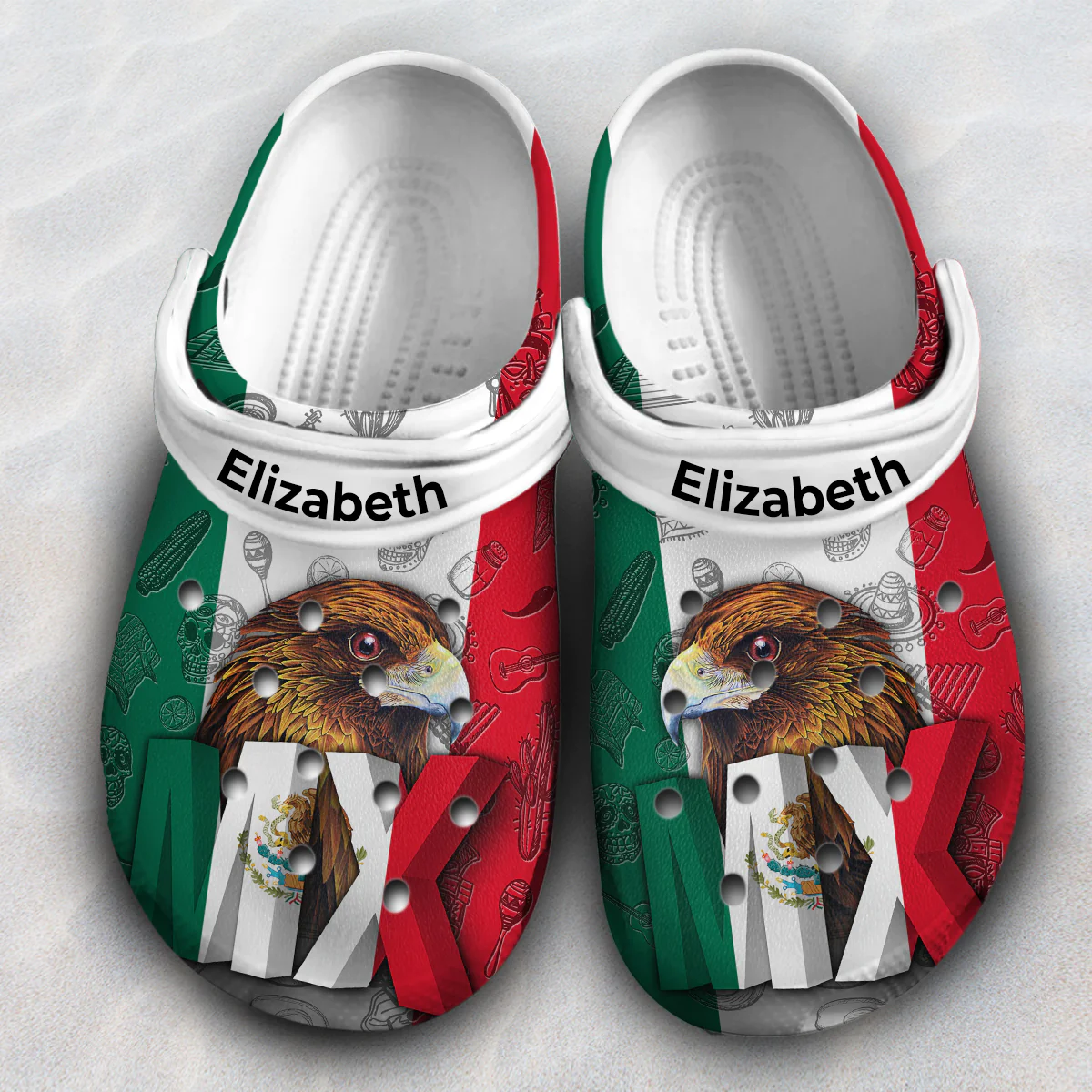 adults personalized mexico eagle unisex clogs qsumy