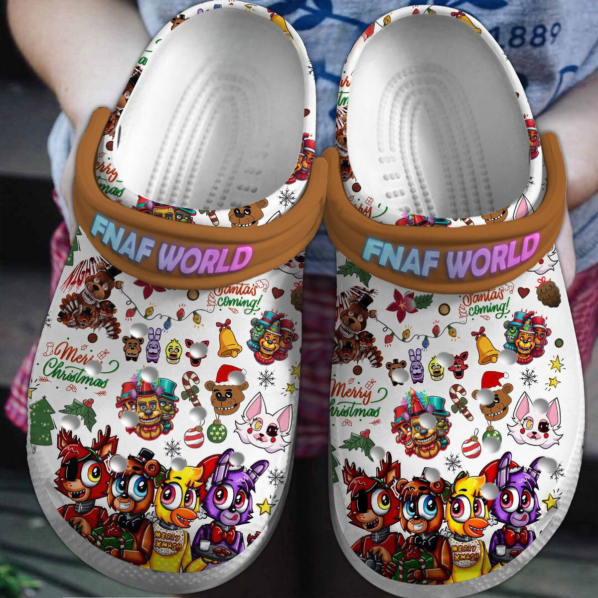 breathable and non slip fnaf world christmas clogs size 9 perfect for outdoor play j9ogf