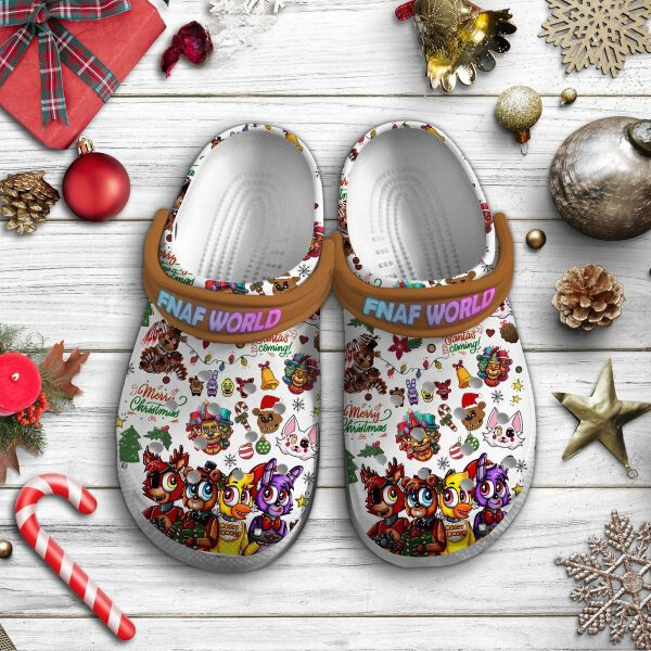 breathable and non slip fnaf world christmas clogs size 9 perfect for outdoor play wbnkz