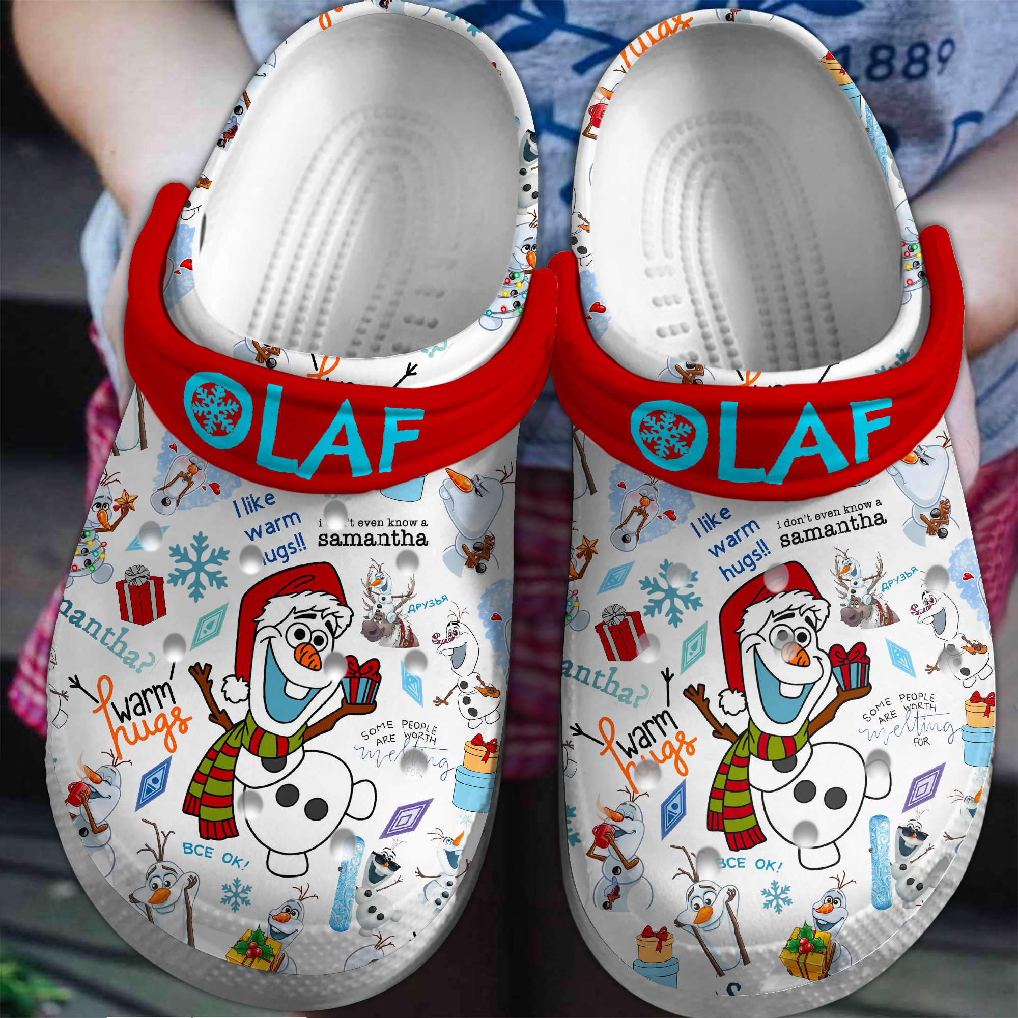 breathable and non slip olaf snowman frozen white clogs cute and safe for outdoor play ncrcu