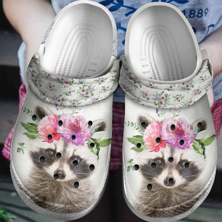 brighten your outfit with our beautiful raccoon floral clogs shop now for a special discount mm2rp