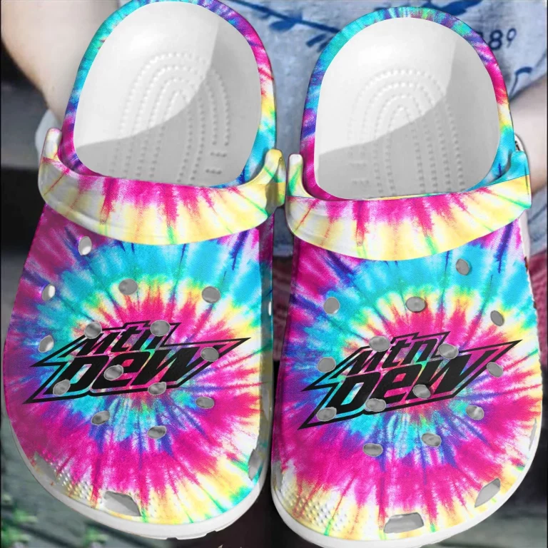 colorful clogs moutain dew unisex tie dye pattern clogs size 9 fast shipping worldwide vyzav