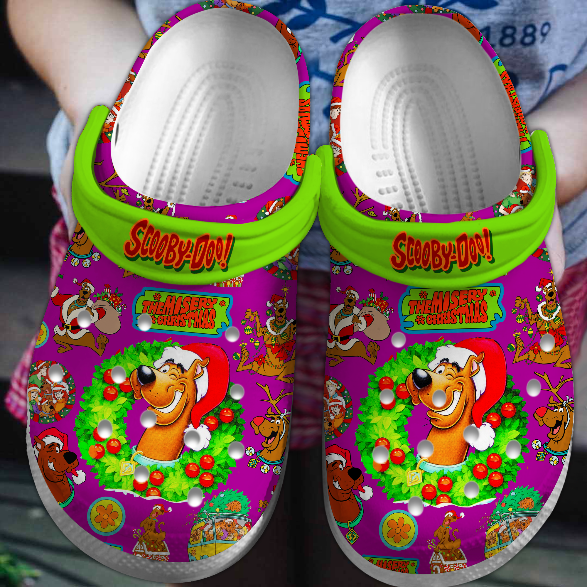 colorful the misery christmas scooby doo clogs funny and safe for outdoor walking exvh6