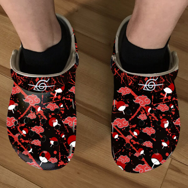 comfortable and stylish akatsuki red cloud naruto unisex clogs unique and safe for outdoor play h5khb