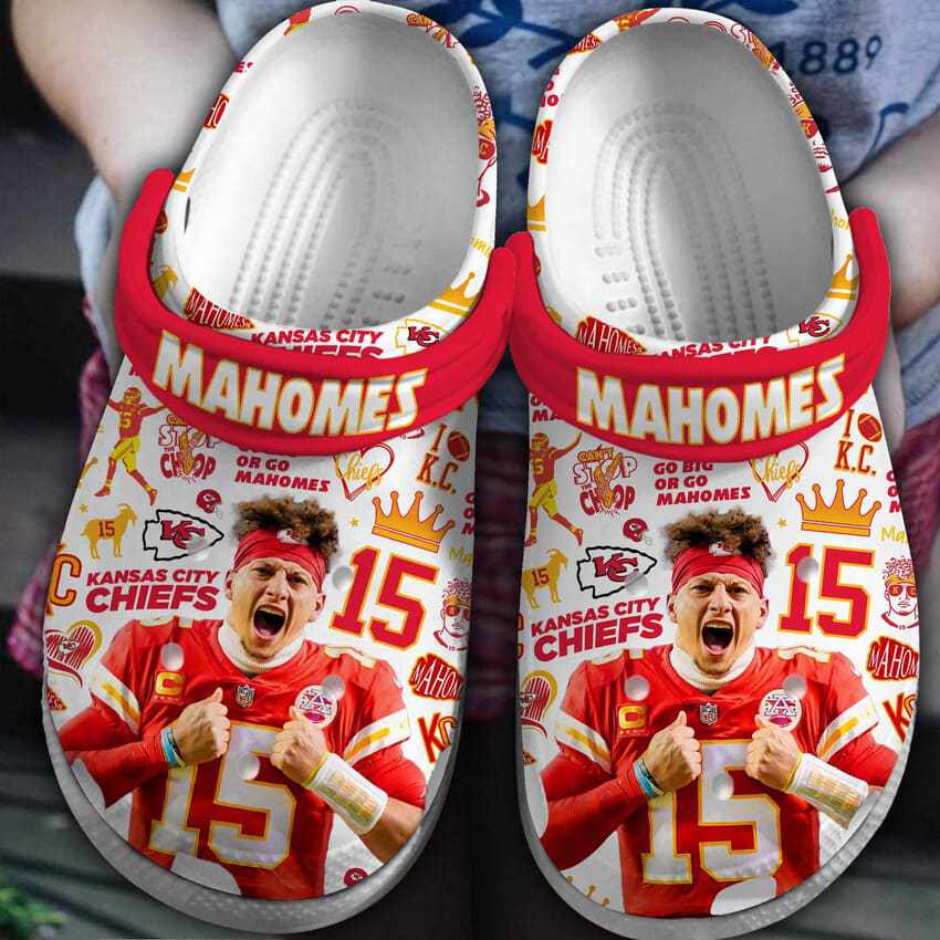 cool mahomes kc chiefs team nfl classic white clogs express shipping and 247 support hl1lt