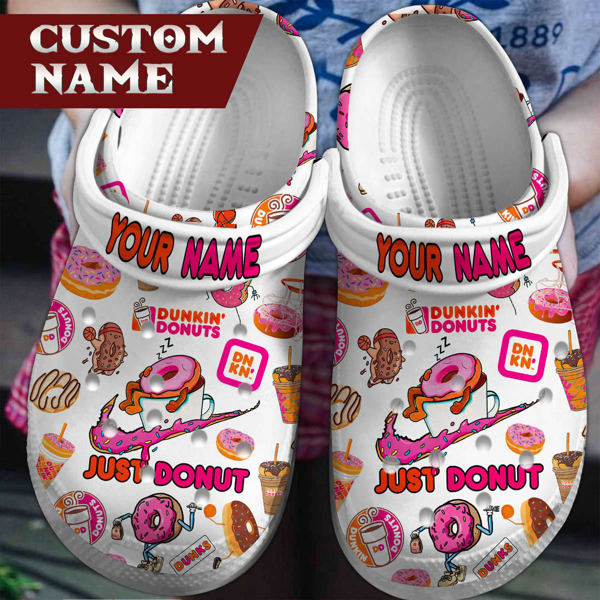 customized donut classic clogs for men and women b4rku