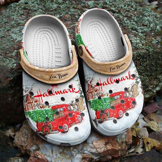 customized hallmark christmas classic white clogs perfect footwear for men and women xvucr