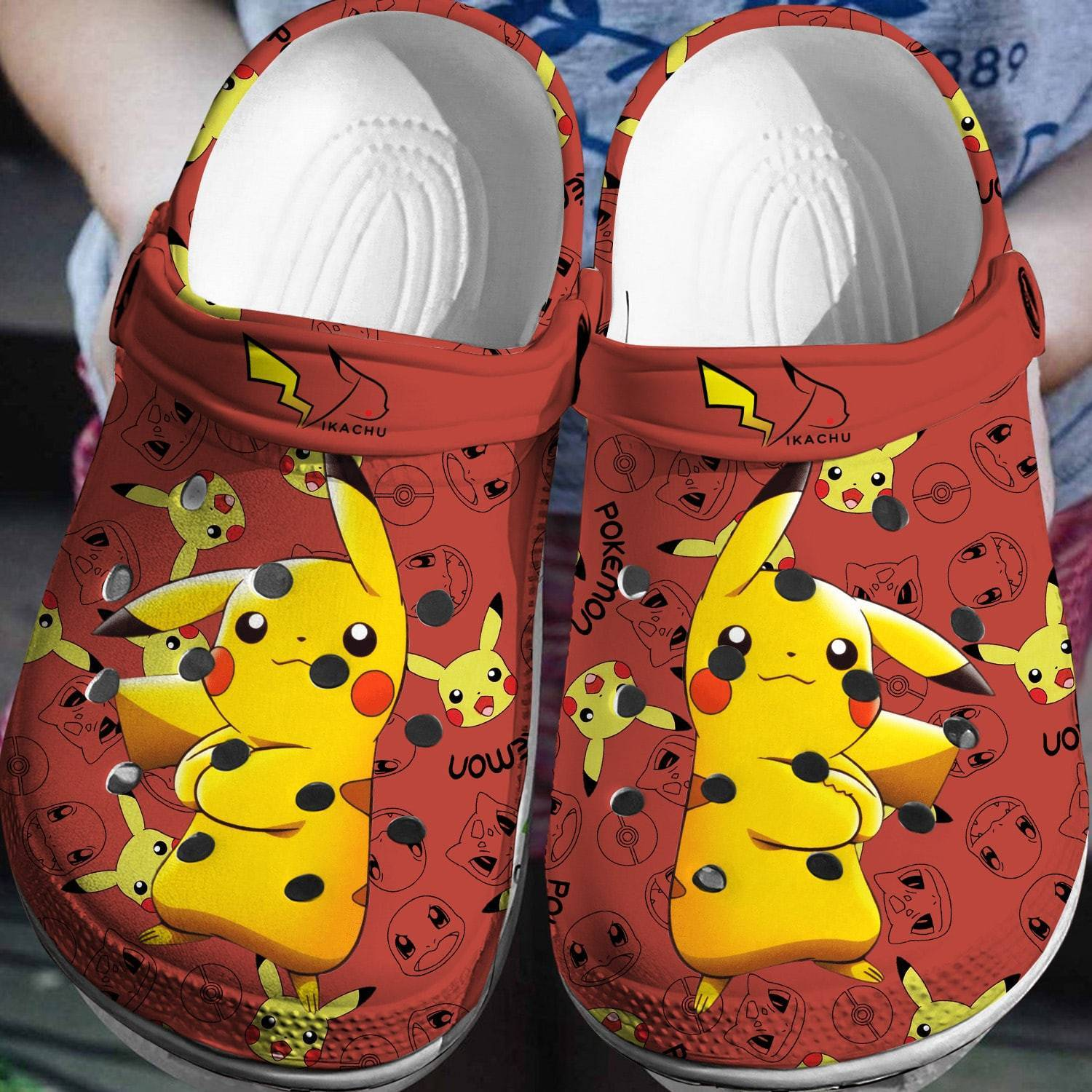 cute pokemon pikachu red clogs size 9 safe and cute for outdoor play 4k7du