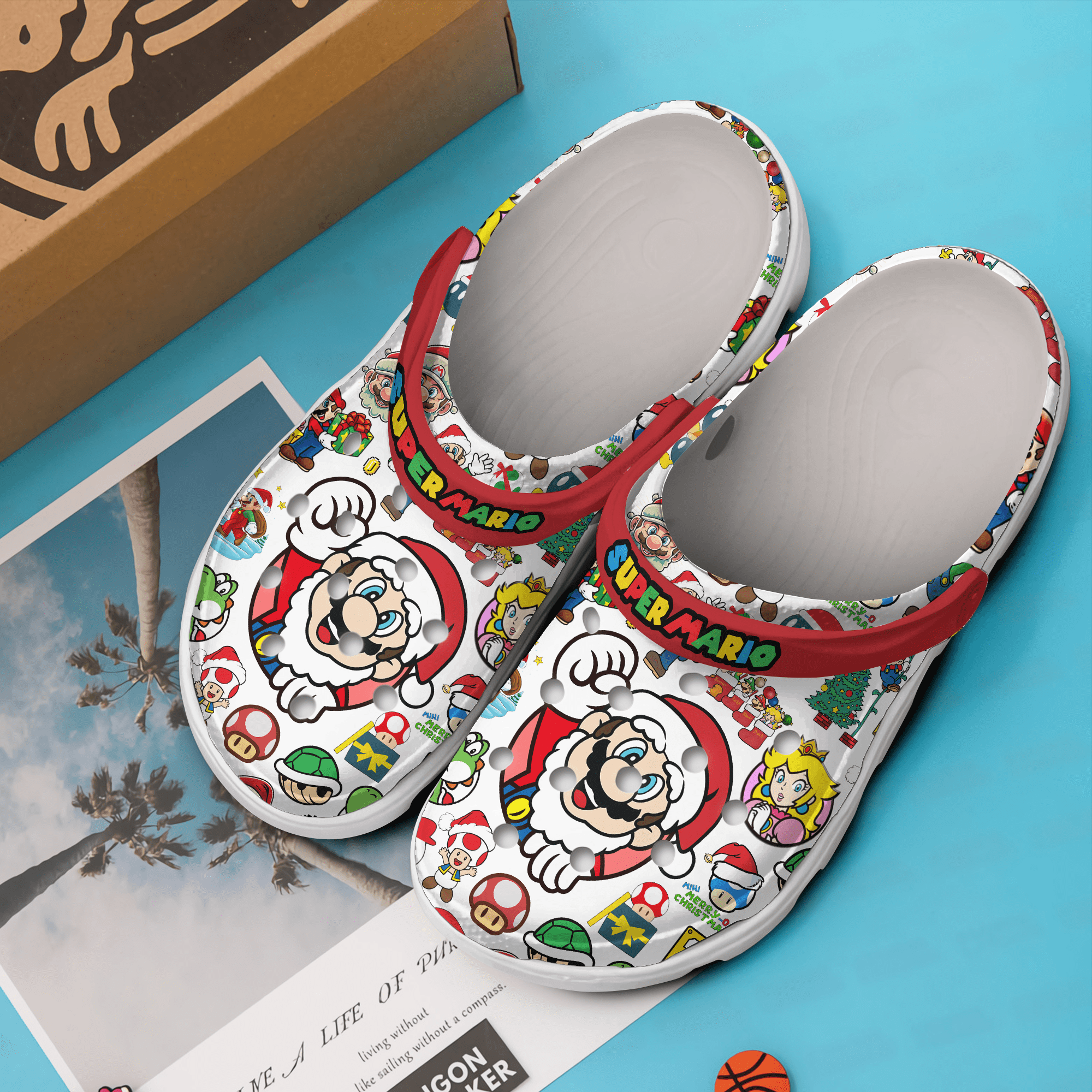 cute super mario christmas vibes unisex clogs funny and safe for outdoor walking mx3cw