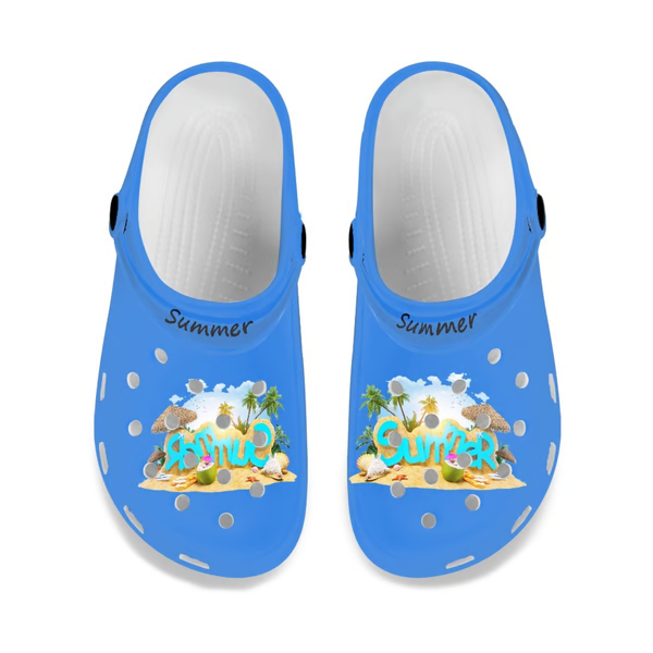 extremely wonderful summer with this beautiful design unisex blue clogs mq9id