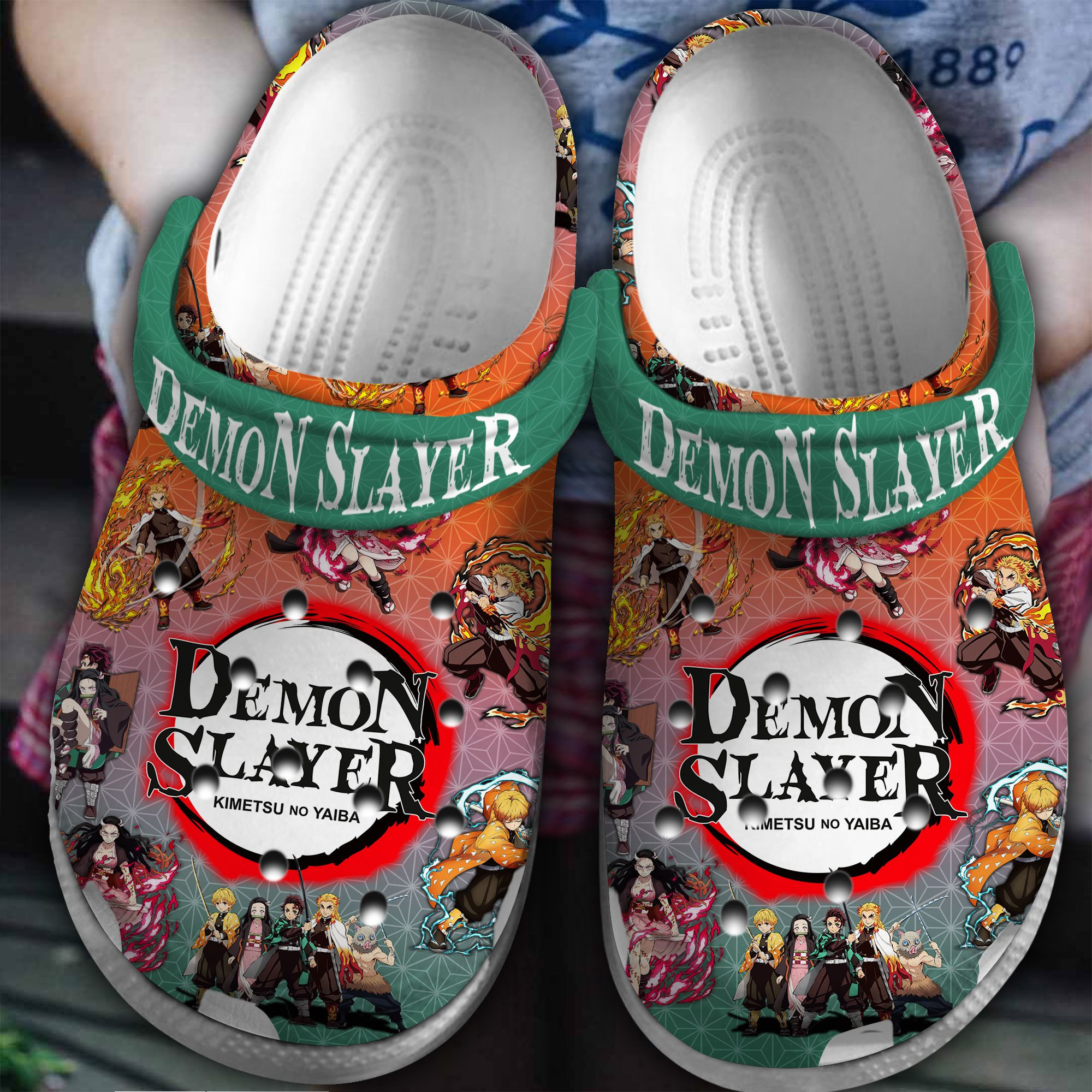 eye catching and comfortable demon slayer anime unisex clogs easy to clean khmfk