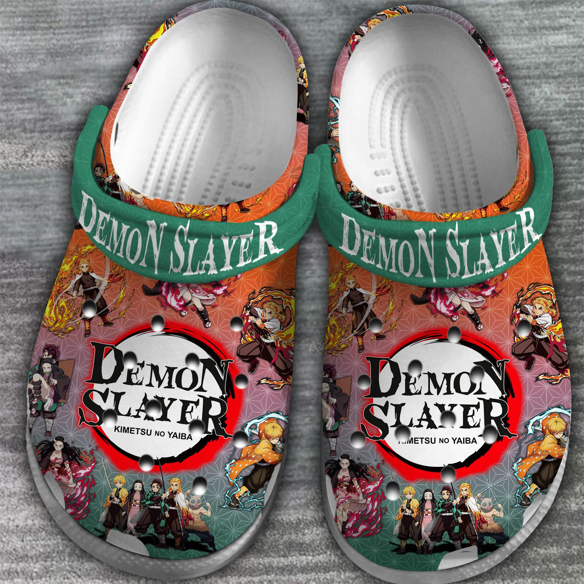 eye catching and comfortable demon slayer anime unisex clogs easy to clean vqluw