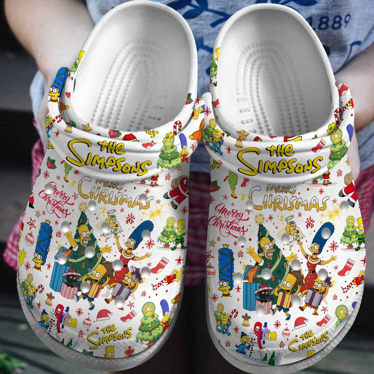 eye catching clogs the simpson merry christmas unisex clogs funny and safe for parties grmun