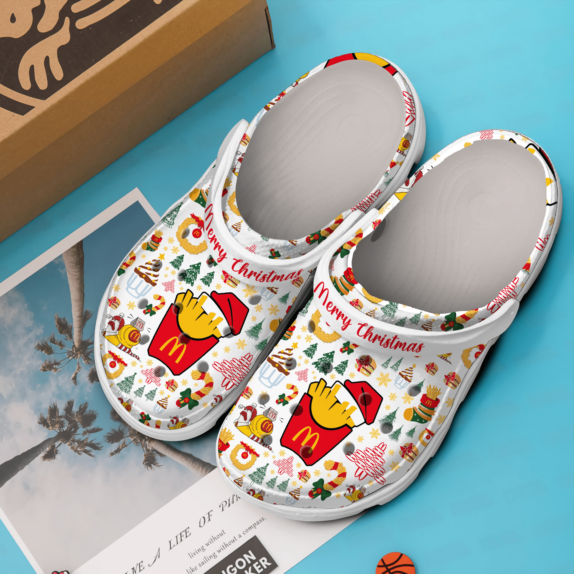 fashionable mc donald christmas unisex clogs perfect for men and women smku5