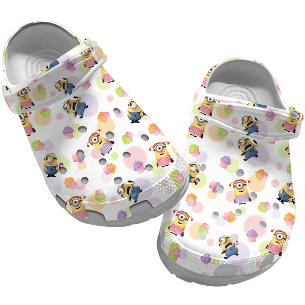 funny minions love ice cream pattern clogs size 9 perfect gift for men and women dx18s