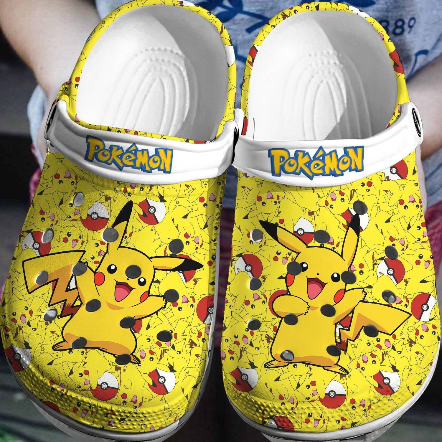 funny pokemon pikachu yellow unisex clogs impressive footwear for anime fans ebnas