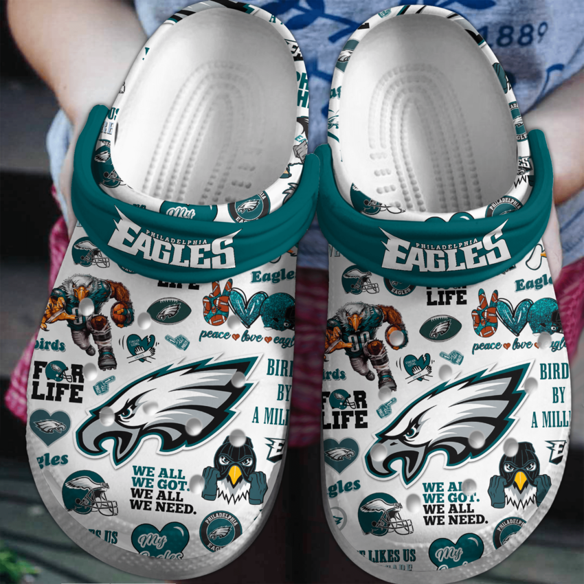 fuzzy and durable philadelphia eagles nfl clogs fun and safe for outdoor play b0fqn