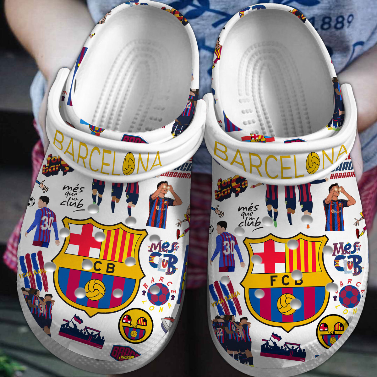 limited edition barcelona football club unisex clogs must have footwear for football fans p4gwq