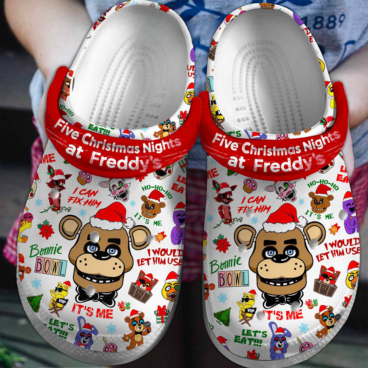 limited edition five christmas nights at freddys unisex clogs size 10 perfect for holiday party eogjv