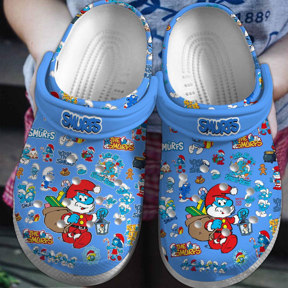 lovely the smurfs christmas blue unisex clogs fast shipping and 247 support service dgb6o