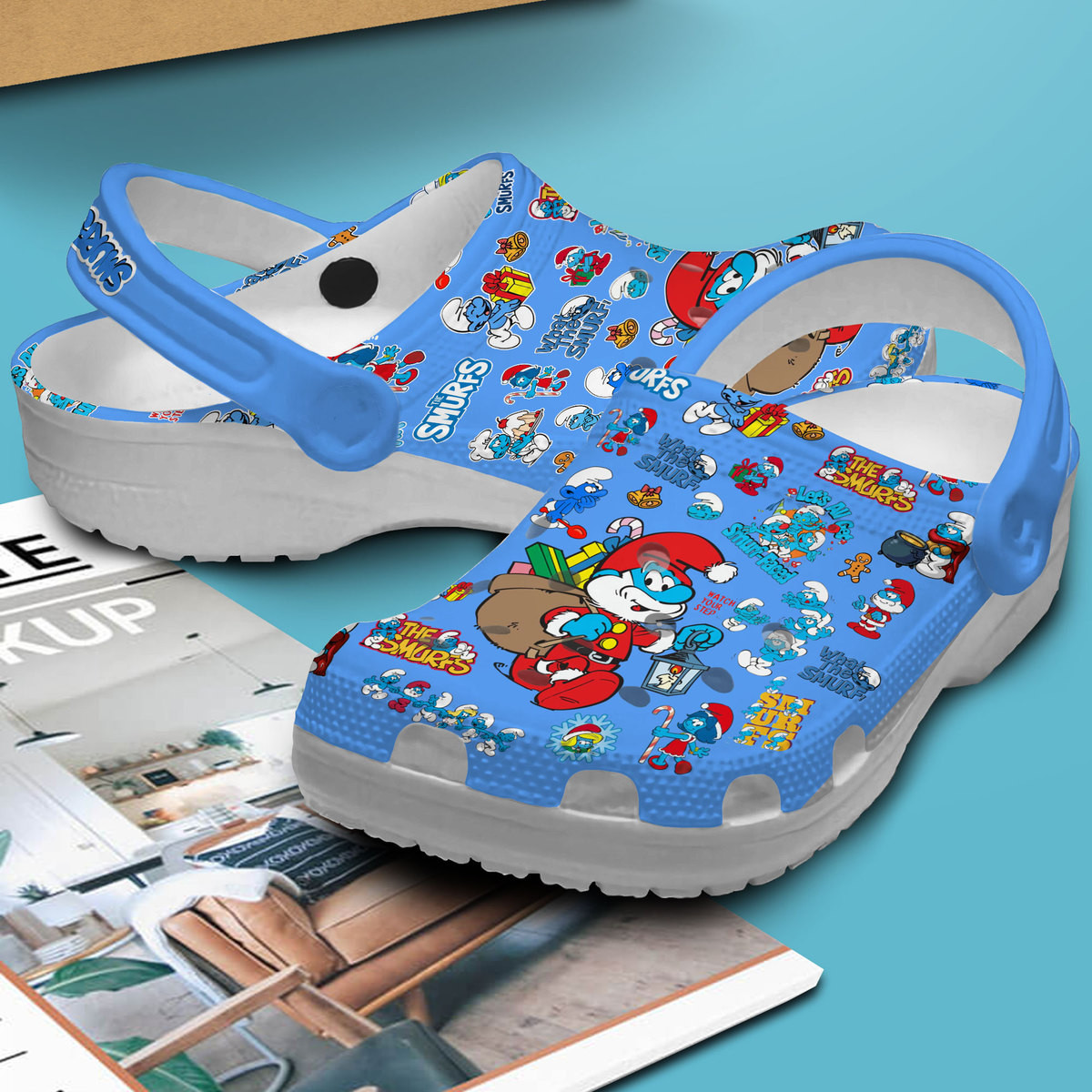 lovely the smurfs christmas blue unisex clogs fast shipping and 247 support service uhgqz