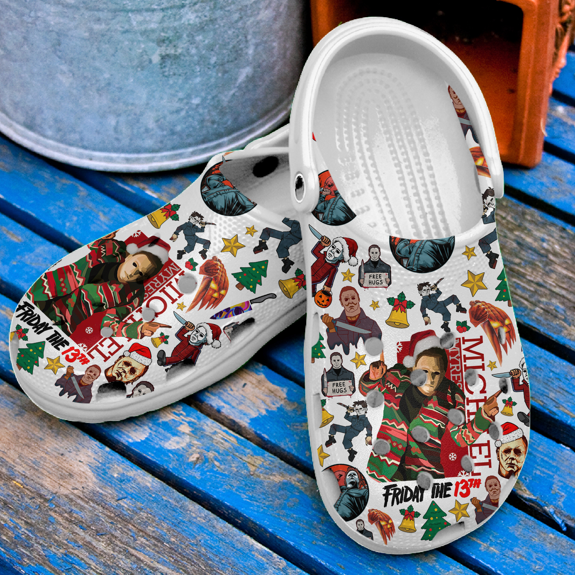 michael myers friday the 13th christmas unisex clogs shop now for the best price taym4