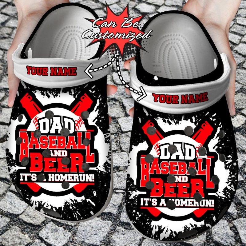 personalized dad baseball and beer classic clogs the best gift idea for fathers day boyuo