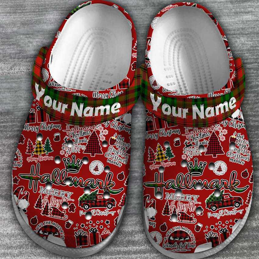 personalized hallmark christmas classic red clogs perfect footwear for men and women tgyfp