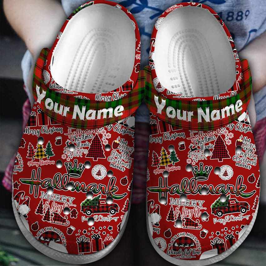 personalized hallmark christmas classic red clogs perfect footwear for men and women tlv3c