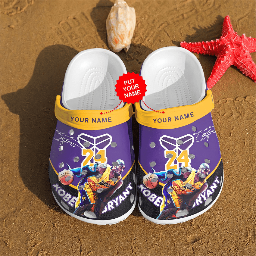 personalized kobe bryant lakers team nba unisex clogs perfect for baseball fans s8e4h