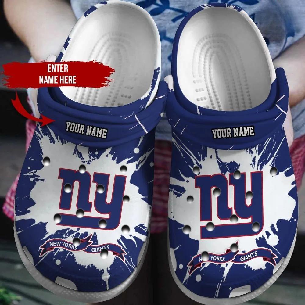 personalized new york giants nfl classic clogs size 8 cool and safe for outdoor walking ez9ul