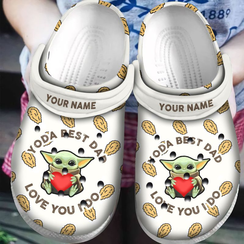 personalized yoda best dad cute white clogs express shipping and dedicated support stt5v