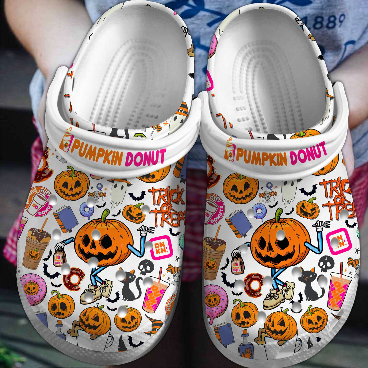 pumpkin donut cute design unisex clogs zcfhs