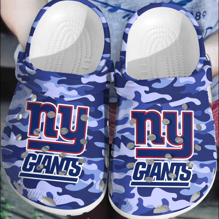 rare design of new york giants nfl sport clogs easy to take on and take off sax87