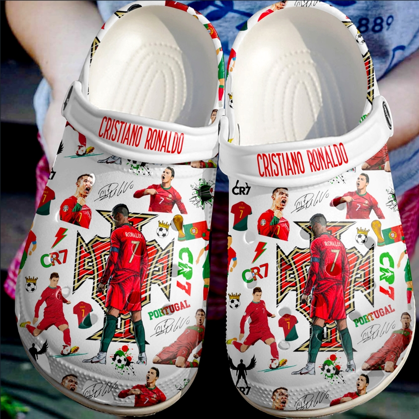 soft and durable cristiano ronaldo national football team clogs size 10 perfect gift for fans of cr7 fmdvt