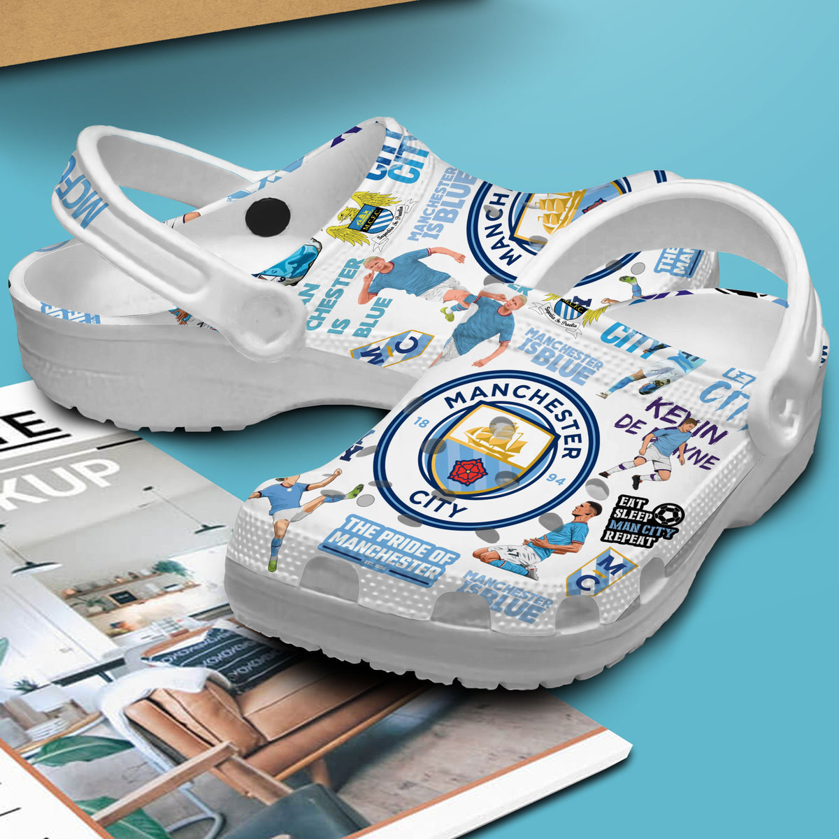 special clogs mcfc manchester city football club white unisex clogs easy to take on and take off yfnud