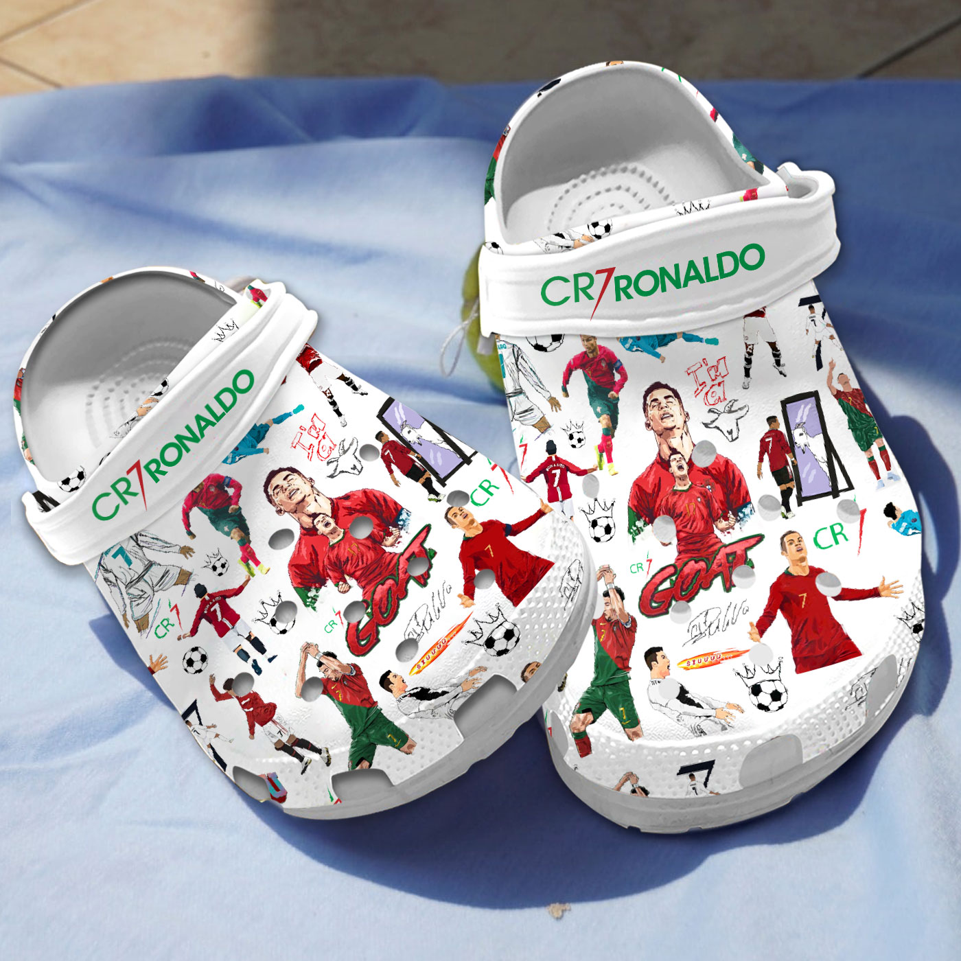 special edition cristiano ronaldo football star unisex clogs size 10 fast shipping service available hwbrq