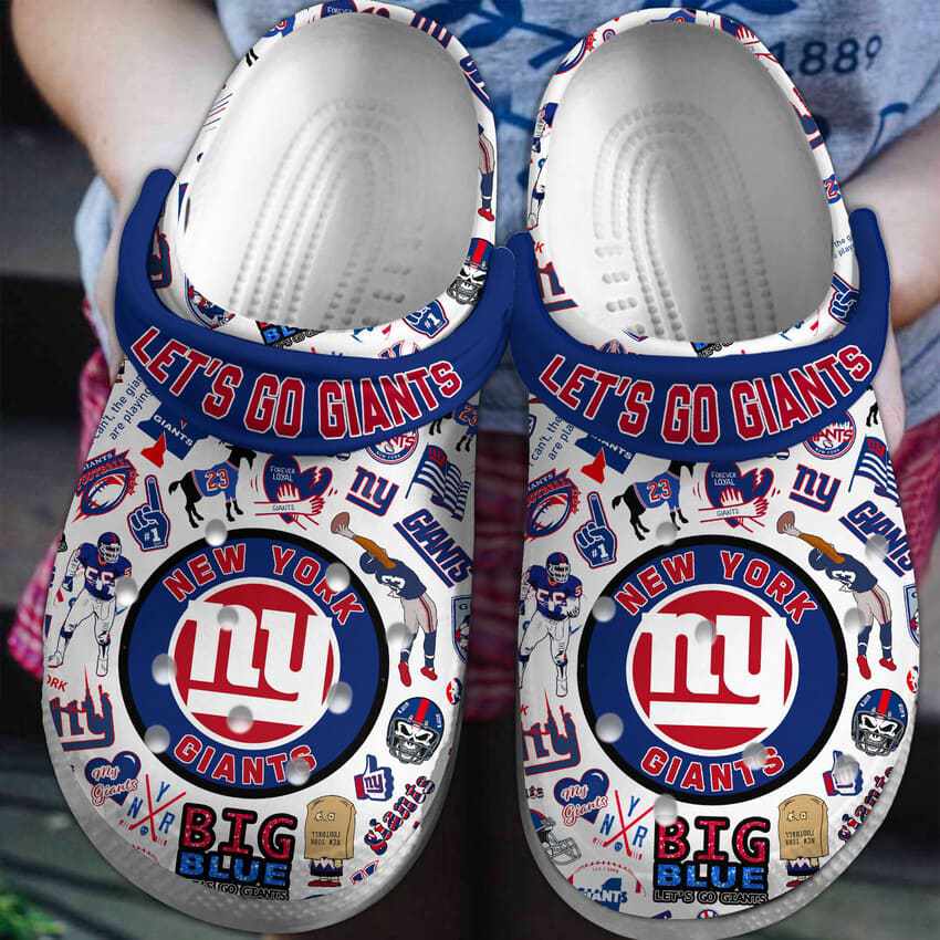 special lets go giants nfl sport unisex clogs perfect for fans of new york giants team emvs2