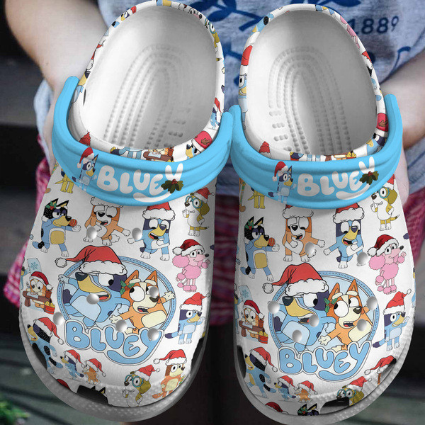 stylish clogs bluey family christmas time unisex clogs easy to clean dnjq1