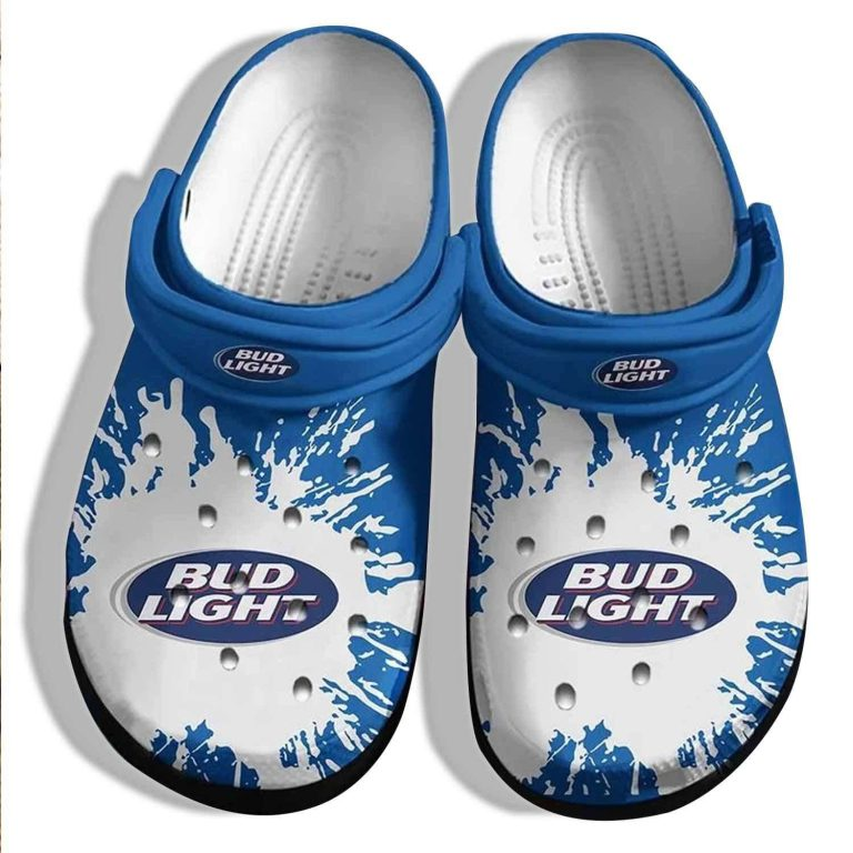 white tie dye bud light unisex clogs fast shipping is available zhns2