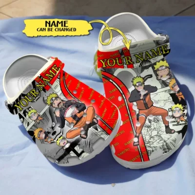 Personalized Naruto Red Clogs