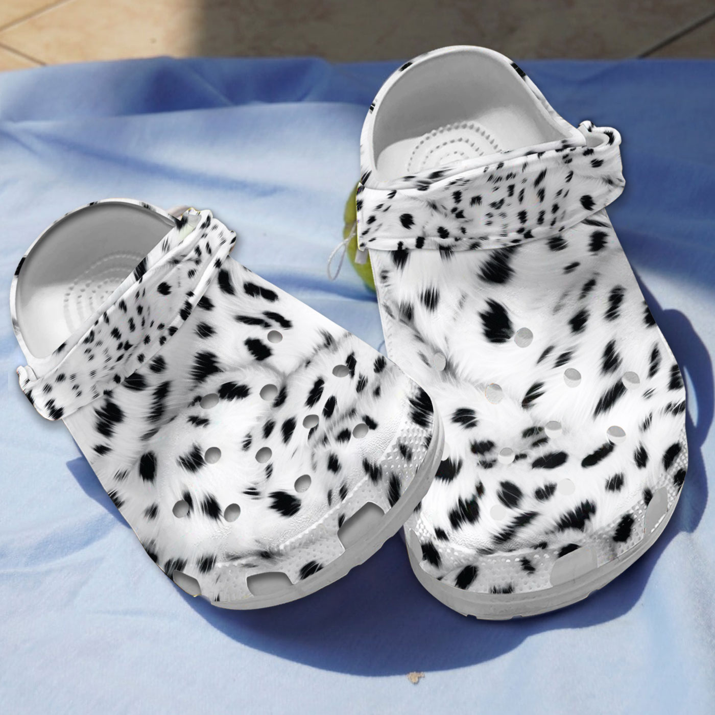 White Leopard Clogs