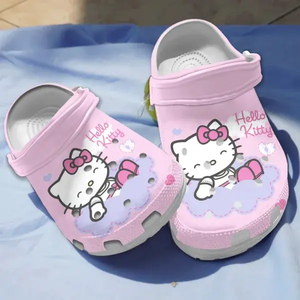 adorable hello kitty sweet pink clogs easy to take on and take off! jqztl