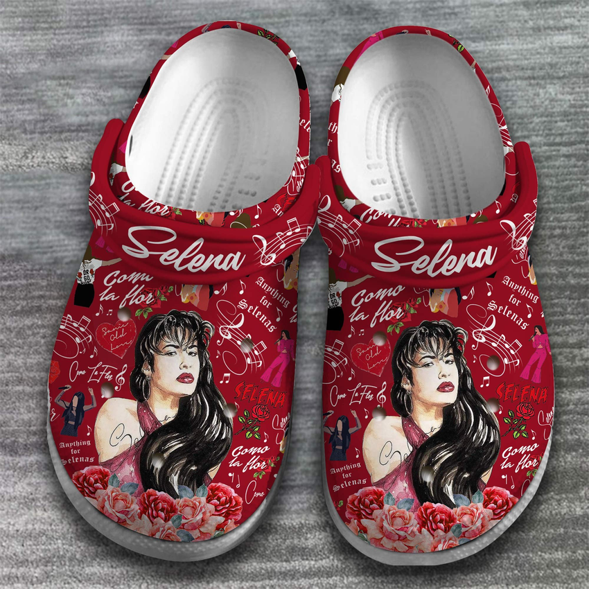 adults beautiful singer selena classic red clogs size 9 perfect footwear for fans of selena 5xtsj