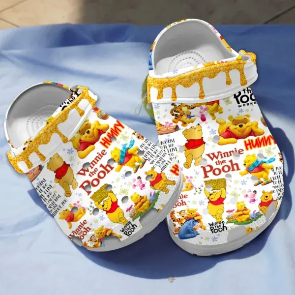 adults cute and comfortable clogs winnie the pooh unisex clogs easy to take on and take off h0kzd