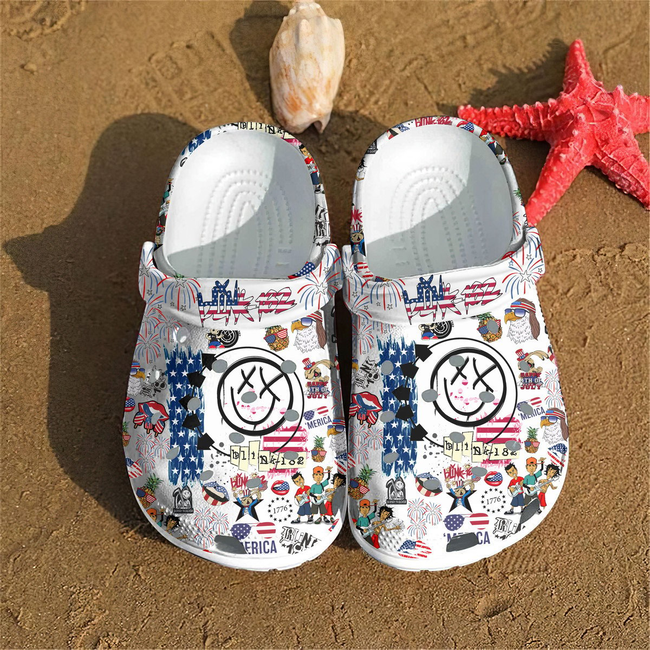 adults exclusive design of 4th of july blink 182 unisex clogs easy to take on and take off rxbbc