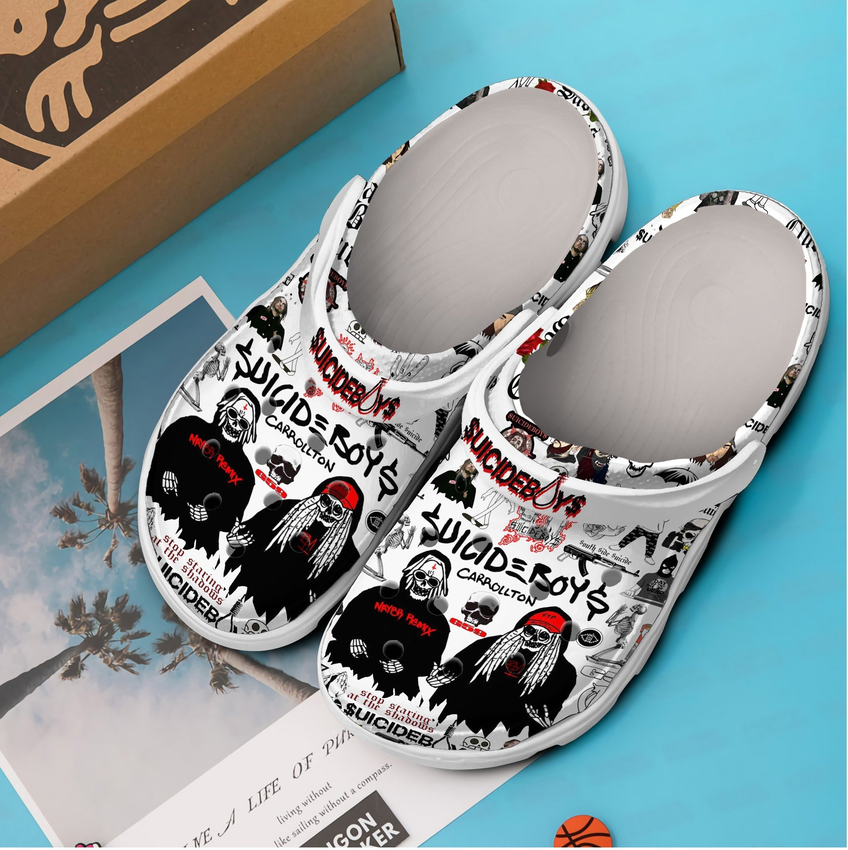 adults lightweight and durable suicide boys music band classic clogs perfect for men and women hyvy8