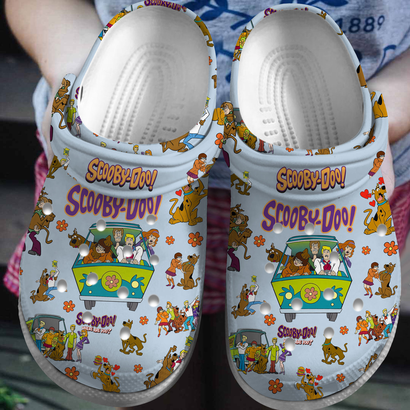 adults special design scooby doo and funny friends light blue clogs shop now! fjewt